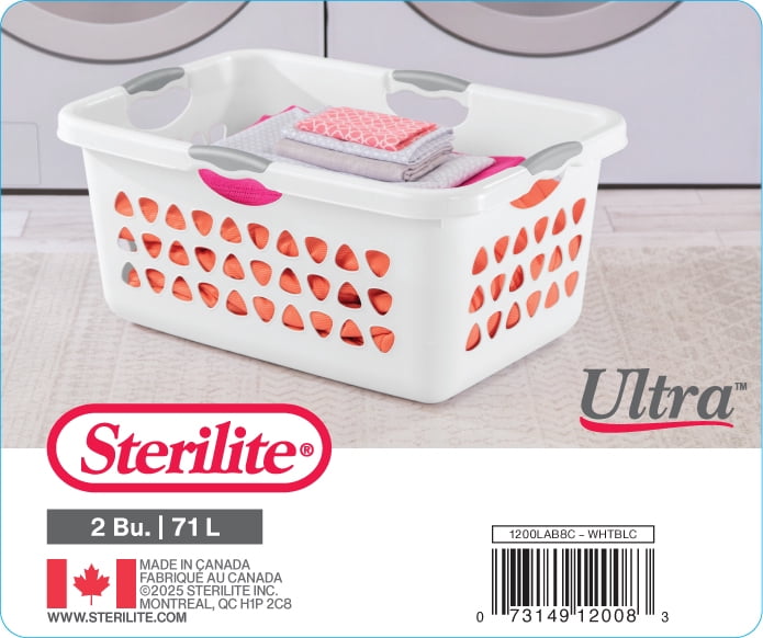 Sterilite 71L Ultra™ Laundry Basket- White