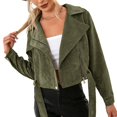 thumbnail image 4 of CEHVOM Veste Décontractée à Manches Longues pour Femmes avec Fermeture Éclair en Solde, 4 of 7
