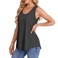 thumbnail image 4 of Dealovy Womens Tank Tops Sleeveless Casual Summer Solid Color Loose Fitted Casual Flowy Basic Tees Outfits, 4 of 7