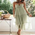 thumbnail image 2 of Robe Longue Dos Nu Sans Manches Ligne A Fluide pour Femmes Robe de Plage, 2 of 6
