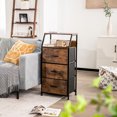 thumbnail image 3 of Gymax 2PCS 3 Drawer Dresser w/ Wood Top Sturdy Steel Frame Storage Organizer Dresser, 3 of 10