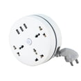 thumbnail image 1 of Clearance! beishanbush Tool Bag Power Strip for Travel 3 Socket Extension Cable with 3 Usb A 2500W 10A Multi Power Strip Plug Extension with 6.5 Ft Rollable Extension White One Size Multi-Color, 1 of 8