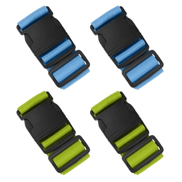Sangles de Bagage, Lot de 4, Ceinture de Bagage Ajustable pour un Voyage Sécuritaire, Convient à la Plupart des Types de Sacs et Valises, 1800 mm*50 mm