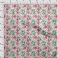 thumbnail image 4 of oneOone Georgette Viscose Green Fabric Asian Floral Craft Projects Decor Fabric Printed By The Yard 42 Inch Wide, 4 of 4