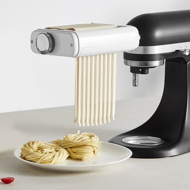 KFFKFF Pasta Accessory for KitchenAid Mixer, Trio Stainless Steel Pasta Shaping Kit Comprising Pasta Sheet Roller, Spaghetti and Fettuccine Slicer, Pasta Creator with 8 Variable Thickness Dial