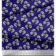 thumbnail image 3 of Soimoi Rayon Crepe Fabric Leaves & Floral Block Print Sewing Fabric Yard 46 Inch Wide, 3 of 4
