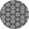 thumbnail image 1 of Ahgly Tapis Rond Lavable en Machine Intérieur Transitionnel Gris Foncé, 5 Pieds Rond, 1 of 7