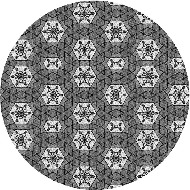 Ahgly Company Tapis Rond Lavable en Machine Intérieur Transitionnel Gris Foncé, 7 Pieds Rond