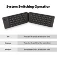 thumbnail image 4 of Riwcyla Convenient Folding Keyboard Compatibility Intelligent Matching Simple & Compact Long,lasting Battery Life Easy to Carry White, 4 of 6