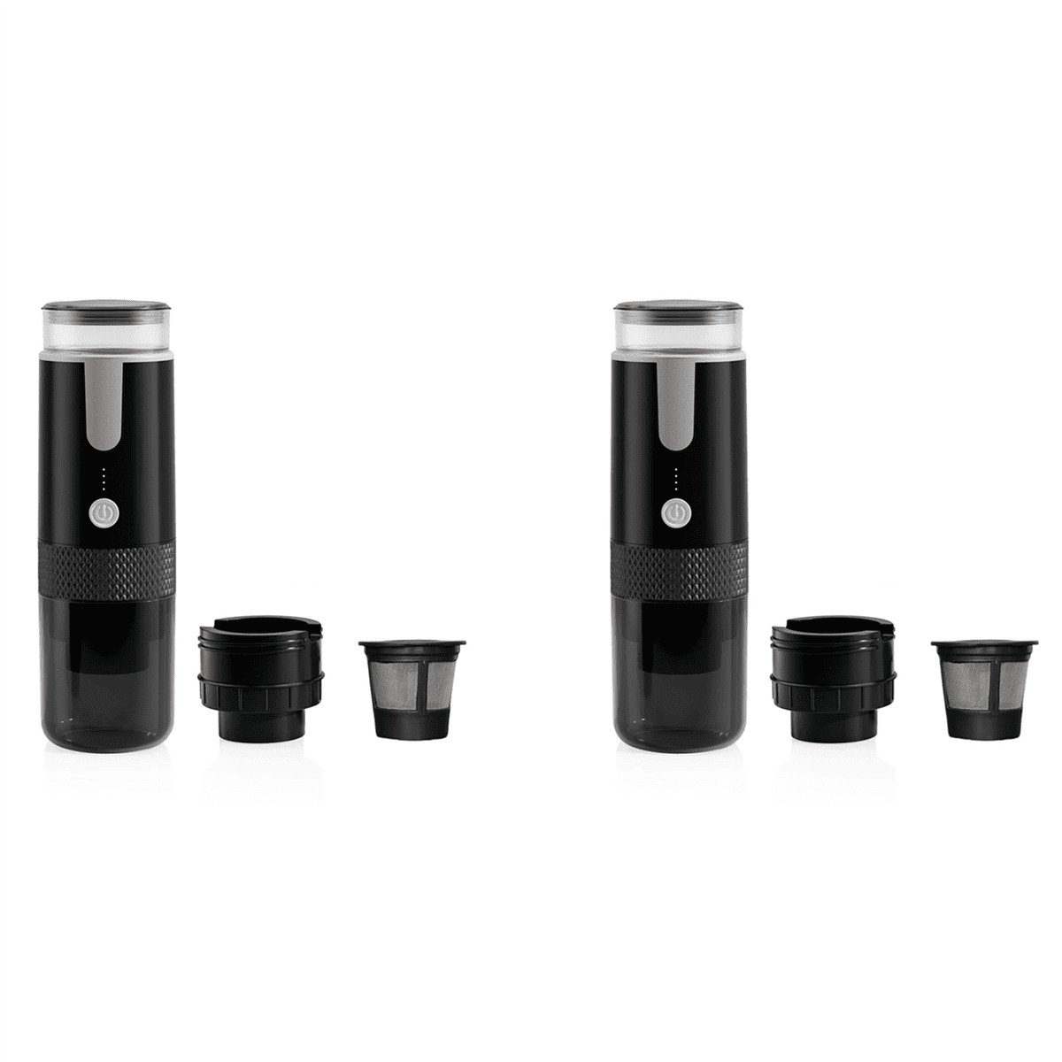 2X Portable Espresso Maker, Electric Travel Coffee Machine for Office Travel Camping Fit Coffee Powder & Coffee Capsule