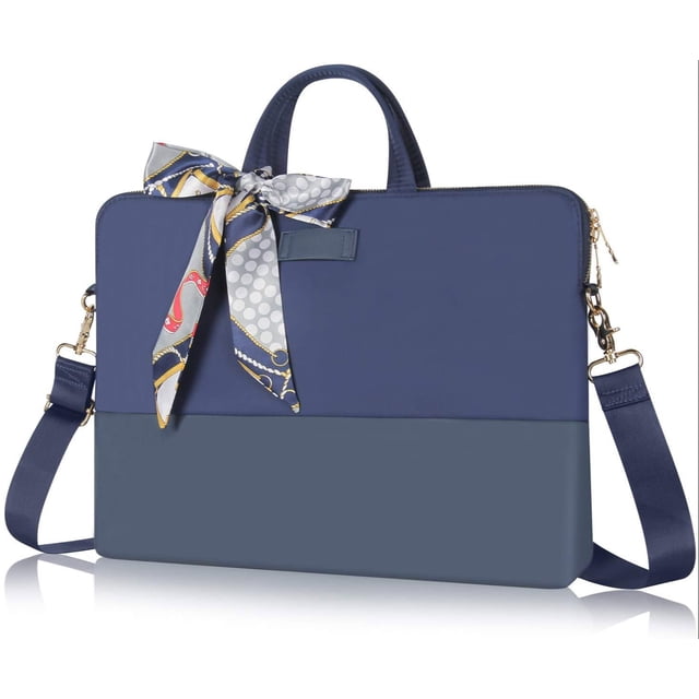 Laptop Bag 13.3 Inch - for Women Carrying Computer Shoulder Messenger Case Blue
