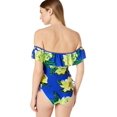 thumbnail image 3 of YDX Women's Swimwear Flounce Off Shoulder One Piece Ruffles Bathing Suit, Mellow Yellow, Medium, 3 of 5