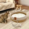 thumbnail image 4 of Cat Bed Comfortable Durable Anti Slip Bottom Wear Resistant Cat Scratch Pad Nest M White, 4 of 7