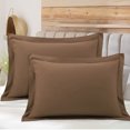 thumbnail image 1 of PiccoCasa Soft 1800 Microfiber Oxford Pillowcases 2Pcs, Non-Standard Coffee, 1 of 9