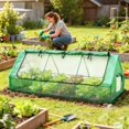 thumbnail image 2 of Outsunny Portable Mini Greenhouse with Mesh Windows, 94.5" x 35.4" x 35.4", 2 of 10