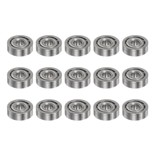 Unique Bargains 681K Roulements à Billes 1mmx3mmx1mm Acier Chromé Type Ouvert Lot de 15