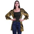 thumbnail image 1 of Moomaya Viscose Georgette Printed Short Shrug Long Sleeves Cardigans For Women, 1 of 5