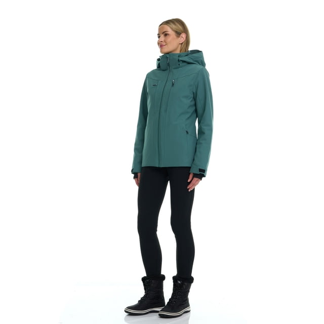Tec-One Women's Plus Hooded Pongee Ski Jacket