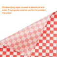thumbnail image 4 of Uxcell 300Pcs Square Checkered Pattern Wax Paper Sheets 9x9" Red, 4 of 7