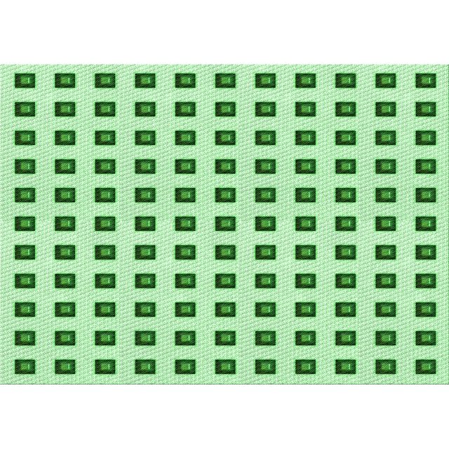 Ahgly Company Machine Washable Indoor Rectangle Transitional Green Area Rugs, 4' x 6'