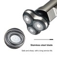 thumbnail image 2 of Men's Electric Shaver with 3 Floating Blades, IPX7 Waterproof Detachable Washable Head, LED Battery Level Display, 600mAh Rechargeable Battery, 60-Min Run Time, USB Charge & Use Function, ABS, 2 of 6