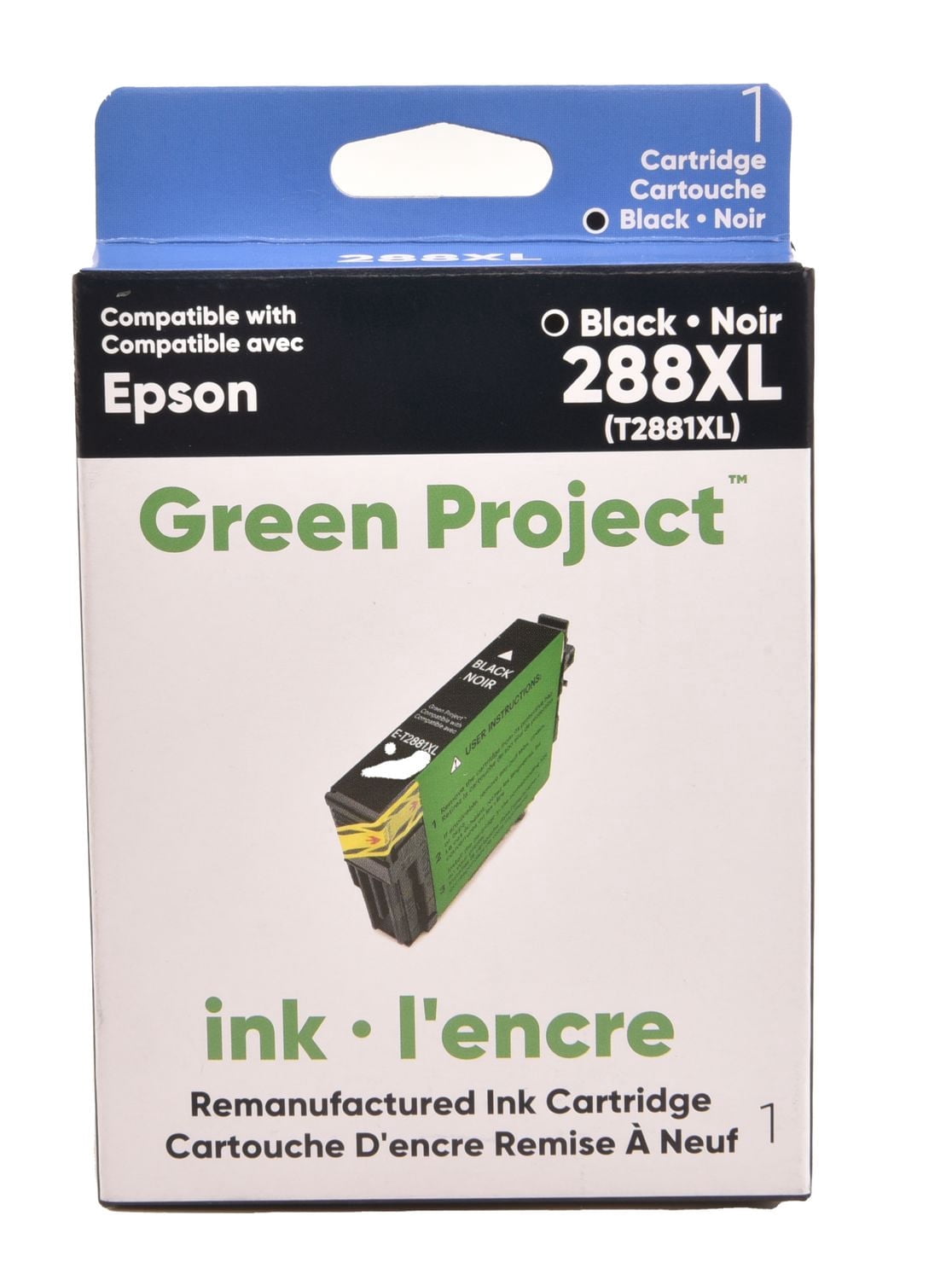 Green Project Epson 288 XL Black Remanufactured Ink Cartridge, (GP-E-T2881XL)