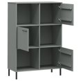 thumbnail image 3 of vidaXL Bookcase with Metal Legs Grey 90x35x128.5 cm Solid Wood OSLO, 3 of 5
