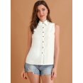 thumbnail image 2 of INSPIRE CHIC Chemise Sans Manches Junior à Col Pointu à Simple Boutonnage, 2 of 6