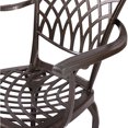 thumbnail image 4 of Kinger Home Chaises de Patio Extérieures en Aluminium Moulé en 2 Pièces, Chaises de Patio, Sièges de Patio, Chaises pour l'Extérieur, Design Tissé, Résistant à la Rouille - Bronze, 4 of 6