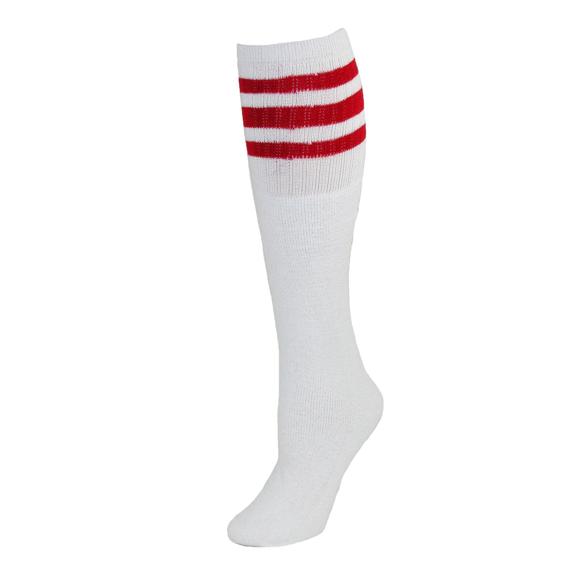CTM® Chaussettes Tube Côtelées à Rayures (Lot de 4 Paires)
