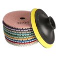 thumbnail image 1 of CNKOO 10Pcs  Polishing Pads Kit 4 Inch Wet/Dry for Granite Stone Concrete Marble Polishing Use Grinding Discs Set, 1 of 6