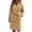 Khaki, variant on IROINID Women's Trench Coat Long Sleeve Solid Color Notch Lapel Outwear, Loose Autumn and Winter Lapel Woolen Cloth Coat Trench Coat Long Overcoat Outwear