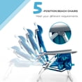 thumbnail image 4 of Gymax 2-Pack Folding Backpack Beach Chair Table Set 5-Position Outdoor Reclining Chair, 4 of 10