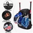 thumbnail image 4 of Guardoinrt Polyester Baseball Backpack Softball Bag Durable bats, balls, gloves, Oxford Cloth For Bats Balls Gloves Including Bats, 4 of 6