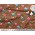 thumbnail image 2 of Soimoi Polyester Crepe Fabric Flamingo Bird Fabric Prints by Yard 52 Inch Wide, 2 of 3