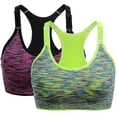 thumbnail image 1 of AWZXDE Soutiens-Gorge de Sport de Performance pour Femmes Design Sans Coutures Haut de Yoga, Course et Mise en Forme 2 Pack 2 Pcs, 1 of 8