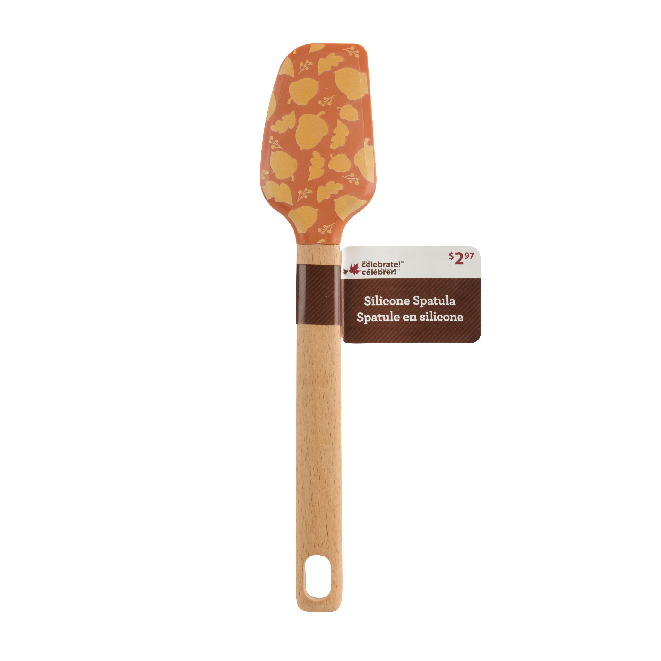Tout-pour-célébrer spatule silicone 12", noisettes orange