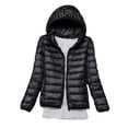 thumbnail image 1 of RKSTN Puffer Jacket Womens Winter Fashion Solid Color Lightweight Hooded Short Korean Style Jacket Plus Size Full Zipper Warm Jacket with Pockets, 1 of 7