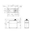 thumbnail image 4 of 4 Pcs Servo Numérique 20kg Couple Élevé 180° Acier Inoxydable Servo à Engrenages pour Télécommande 1/8 1/10, 4 of 8
