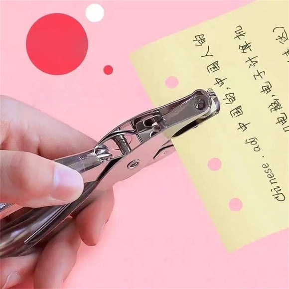 Dvkptbk Hole Puncher H P Unch Metal Punches Hand Sheet Scrapbooking Loose Leaf Paper Punching 6mm for School Office Home Study Hole Puncher