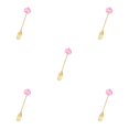 thumbnail image 3 of Transemion 1/2/3/5 Cartoon Adorable Restaurant Hotel Tableware Portable Washable Stainless Steel Stirring Mixing Dinnerware Cake Flatware Candy Fork Pink 5PCS, 3 of 6