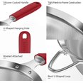 thumbnail image 4 of U-Taste Medium Fine Mesh Strainer: 18/8 Stainless Steel 4.73in 30 Mesh Kitchen Food Sieve with Sturdy Riveted Silicone Handle, Heavy Duty Deep Handheld Metal Colander for Rice, Quinoa (Red), 4 of 9