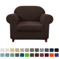 thumbnail image 1 of CHOK 2024 Housse de Sofa Extensible à Texture Quadrillée Housse de Canapé avec Housse de Coussin Séparée (Sofa Gris), 1 of 6