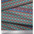 thumbnail image 3 of Soimoi Blue Velvet Fabric Aztec Geometric Fabric Prints By Yard 58 Inch Wide, 3 of 3