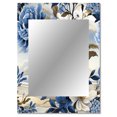 thumbnail image 2 of Designart "Victorian Coastal Tranquility Classic Pattern I" Floral Wall Mirror, Printed Blue Wall Mirror, Traditional Bathroom Wall Mirror, Decorative Floral Mirror - 30x40 Inch, 2 of 5