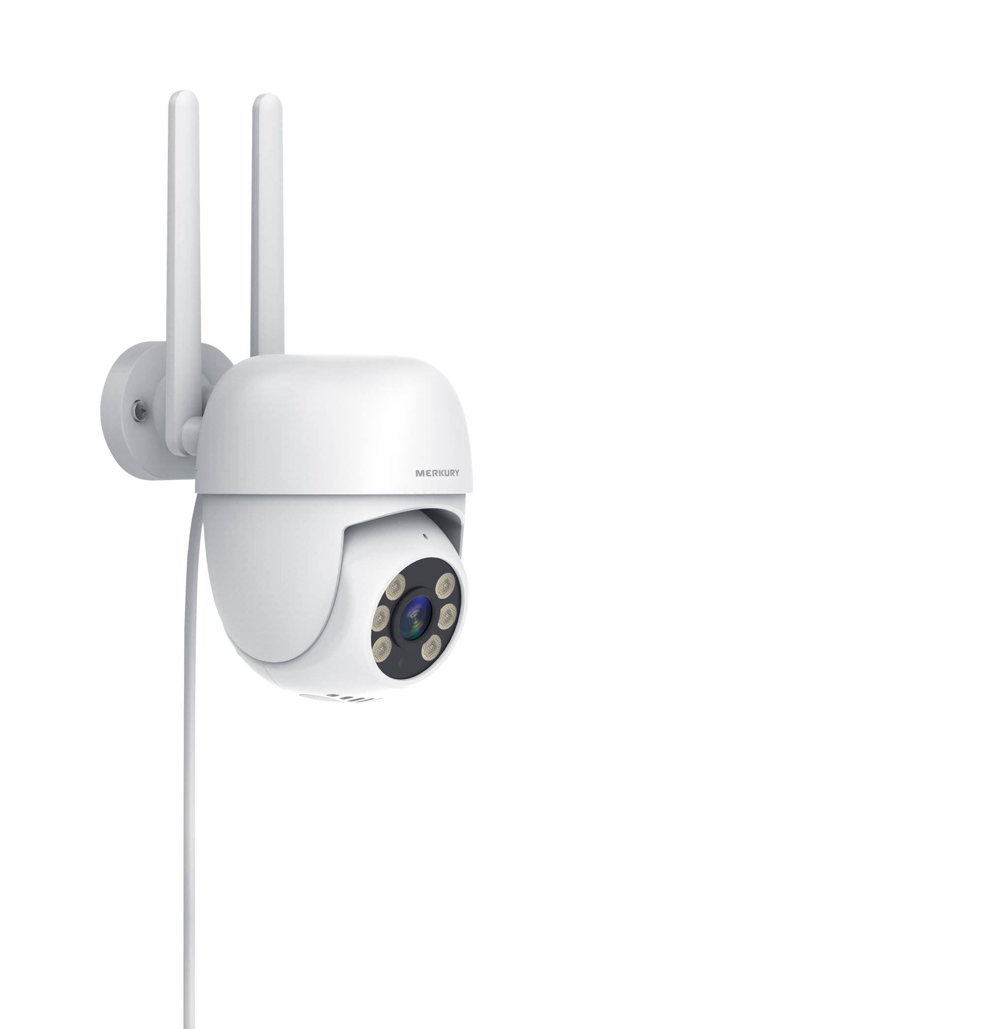 Merkury Smart Outdoor Camera 1080p - Auto-Follow PTZ Security Cam, White (1-pack)