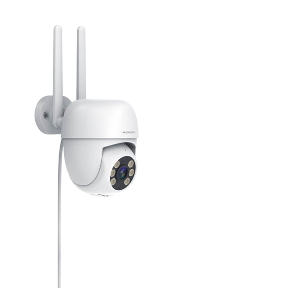 Merkury Smart Outdoor Camera 1080p - Auto-Follow PTZ Security Cam, White (1-pack)
