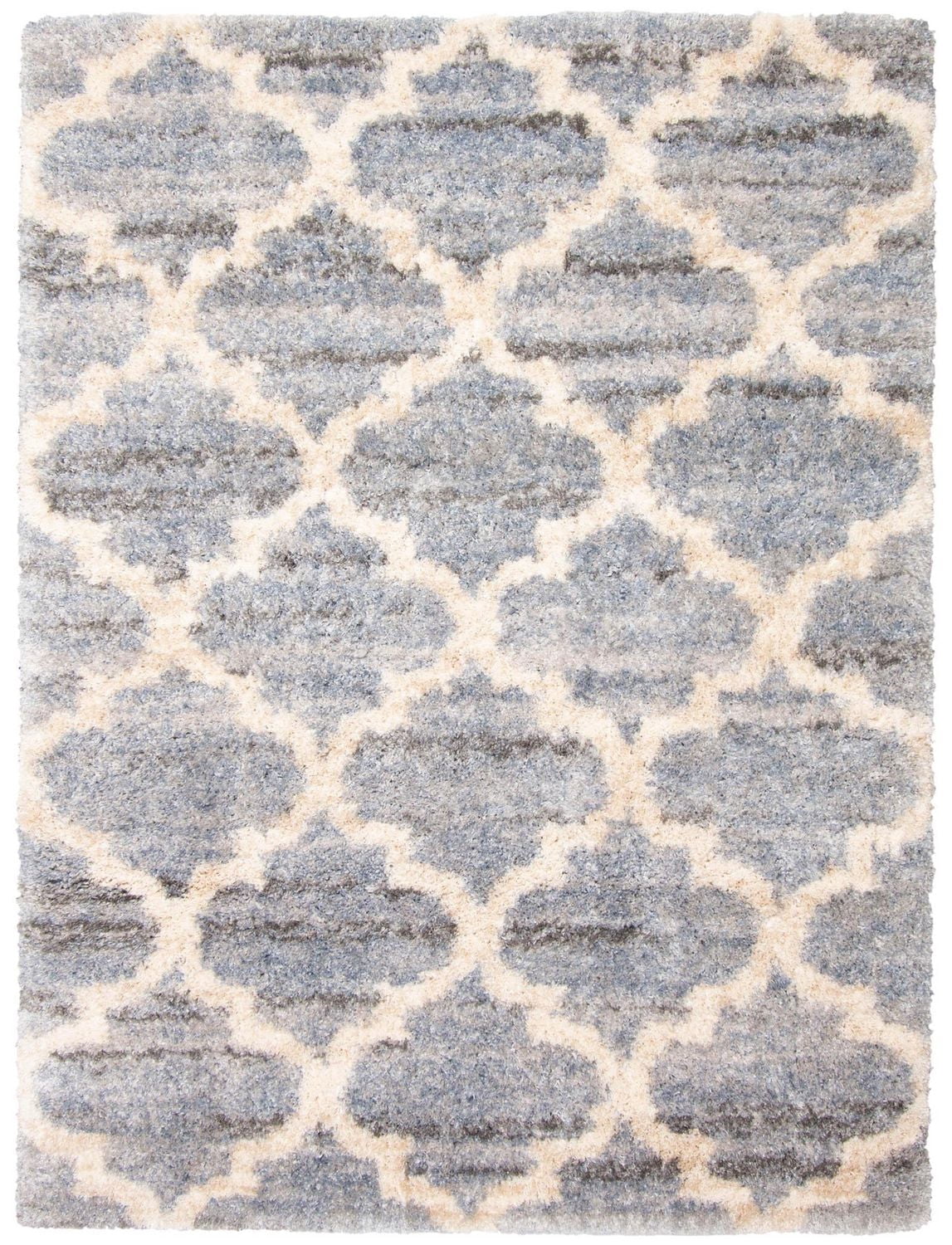 ECARPET Trellis Frise Moelleuse pour Chambre à Coucher, Collection Annica Ultra Douce et Pelucheuse