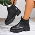 thumbnail image 4 of Styesk Bottes pour Femmes Mode Bottes Mi-Mollet pour Femmes Décontractées Bout Rond Bottes Confort Chaussures Décontractées Bottes de Travail pour Femmes, 4 of 9