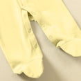 thumbnail image 4 of Infant Baby Clothes Fall Unisex Long Sleeve Button up Onesie Kids Cotton Crewneck Solid Color Footed Romper, 4 of 7